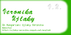 veronika ujlaky business card